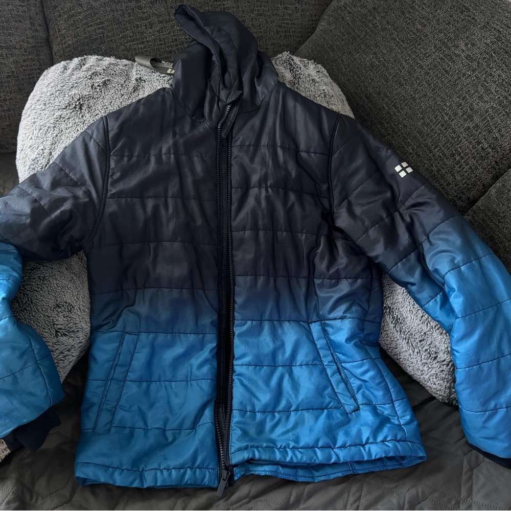 Kids Blue Gradient Puffer Jacket